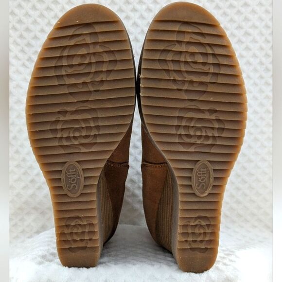 Sofft Utley Redwood Brown Wedge Bootie, Stacked Heel, Women's Size 7 1/2 - Picture 9 of 13